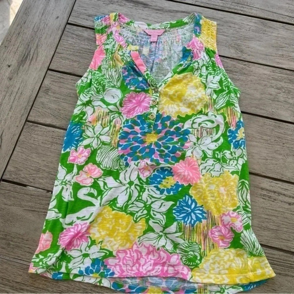 Lilly Pulitzer Tops - Lilly Pulitzer Essie Sleeveless Top Womens Size XXS
